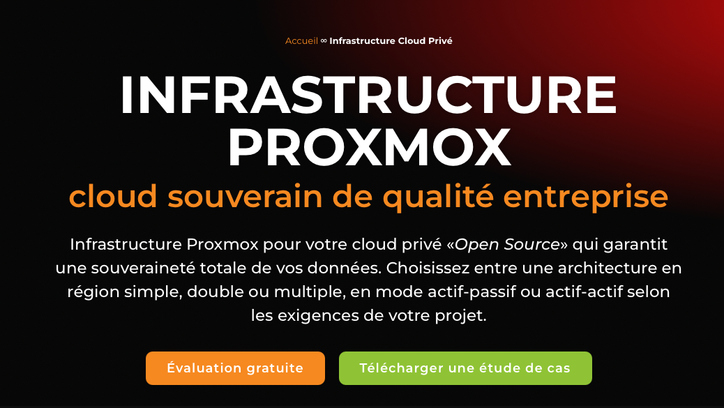 Infrastructure Proxmox pour un Cloud Souverain - DATAenligne